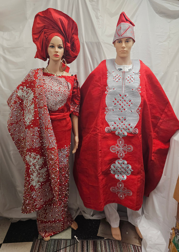 AFRICAN TRADITION OUT FIT  COMPLETE  SET ASO OKE BRIDAL OUTFIT