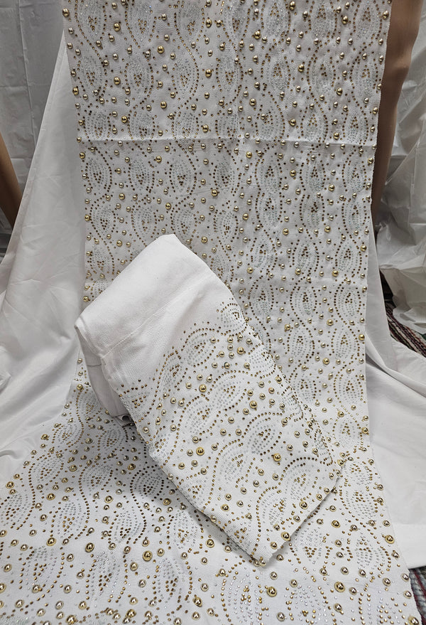 Elegant Aso Oke Headtie with Shoulder Shawl set