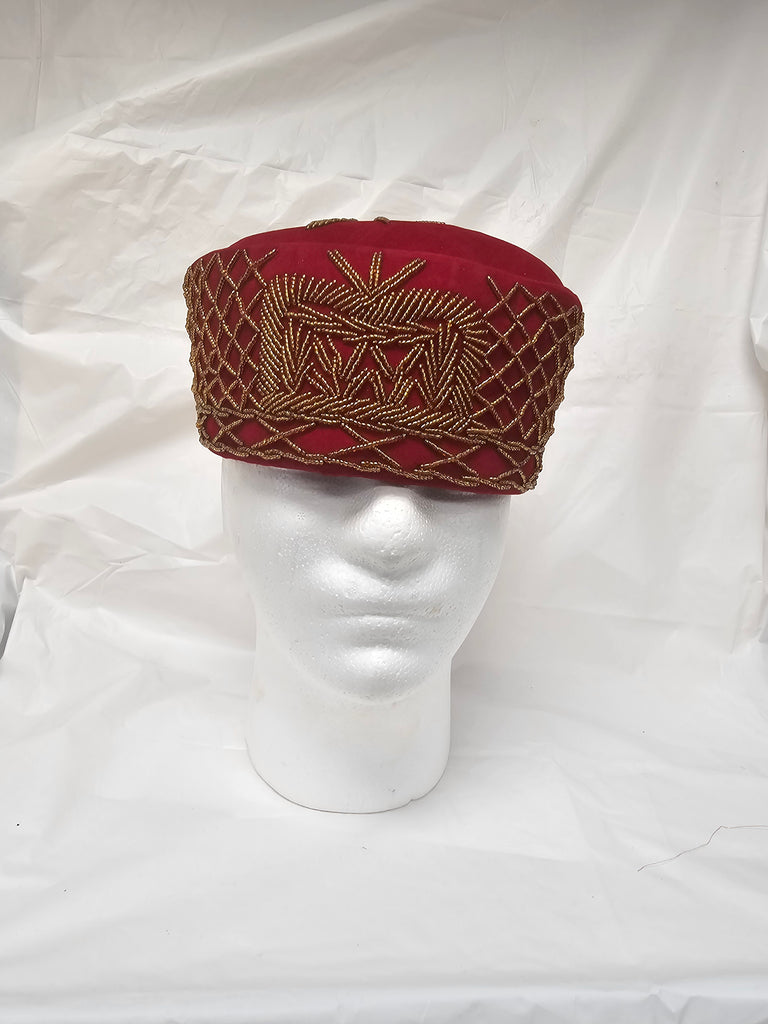 Red party  Cufi Luxury Wedding Green African Hat for men Cap