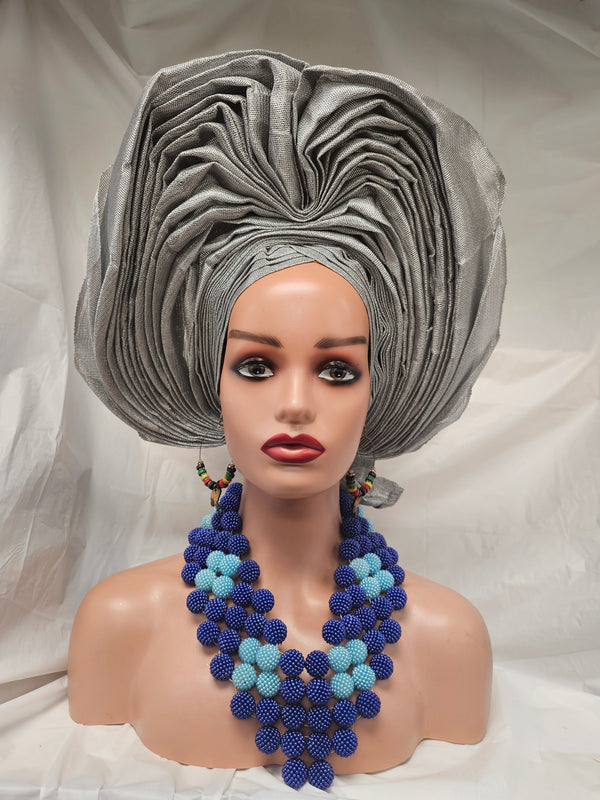 Silver Bridal Beautiful Auto Gale Headtie