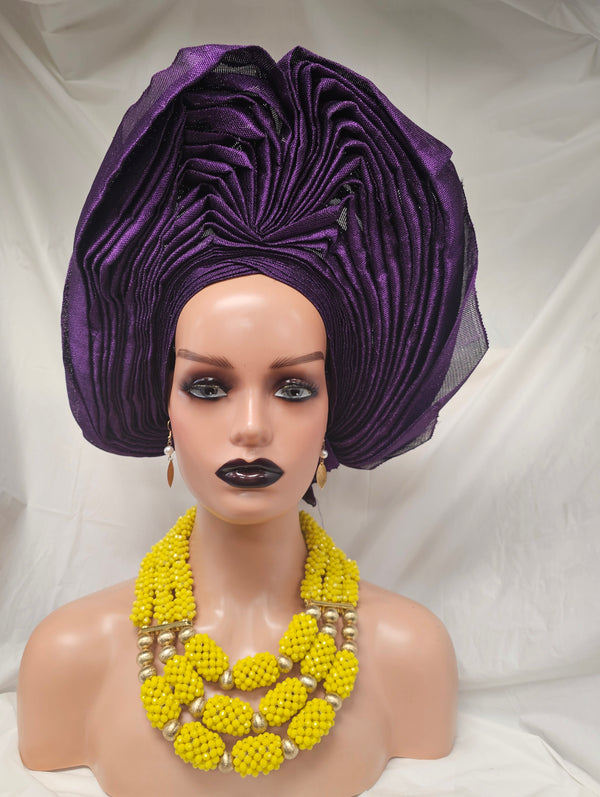 Purple Classic Auto Gale Headtie