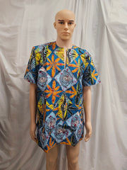 Traditional African Unisex Ankara Shirt Top 42