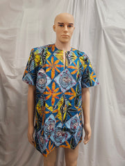 Traditional African Unisex Ankara Shirt Top 42