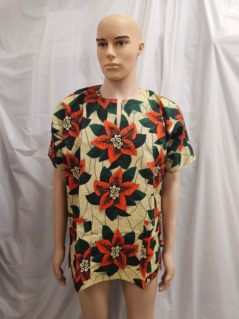 Traditional African Unisex Ankara Shirt Top 43