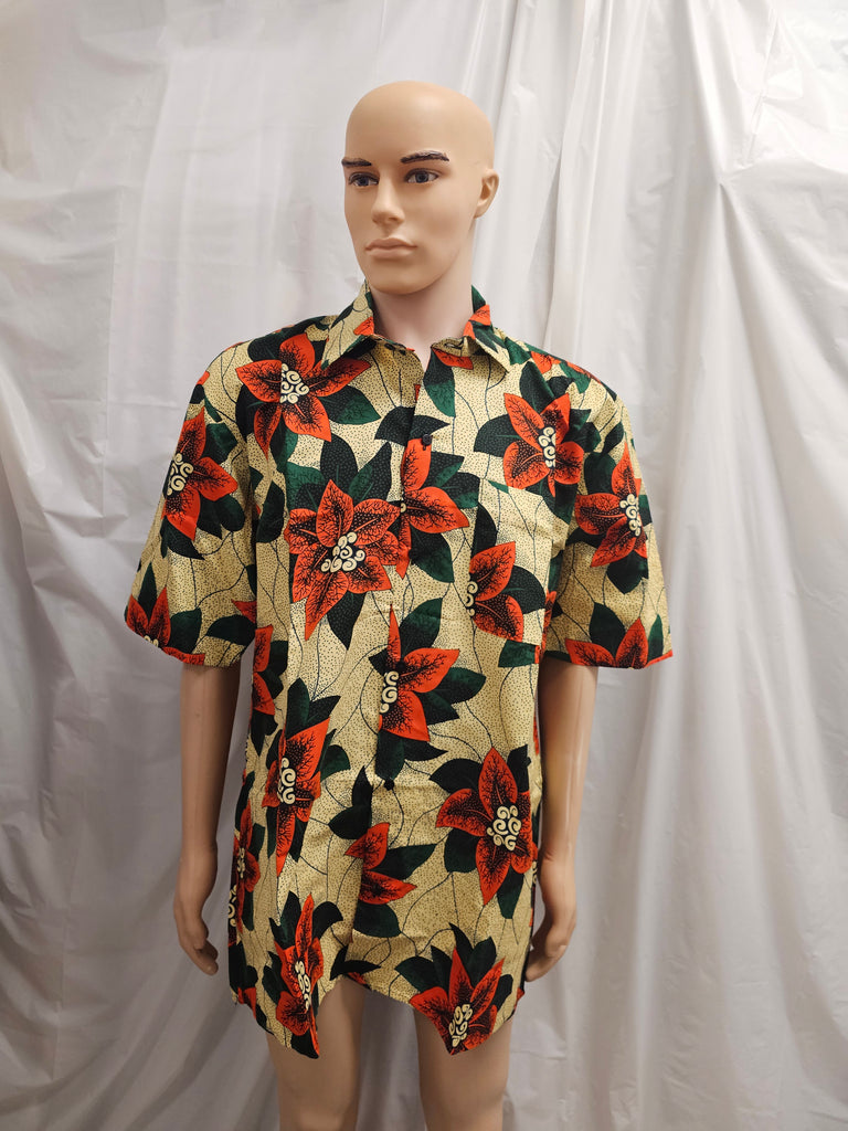 Traditional African Unisex Ankara Shirt Top 43