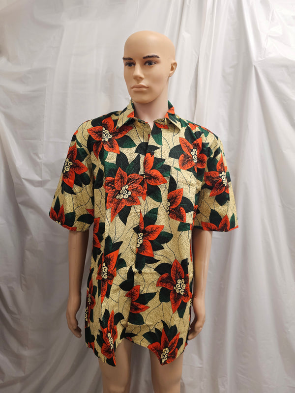 Traditional African Unisex Ankara Shirt Top 43