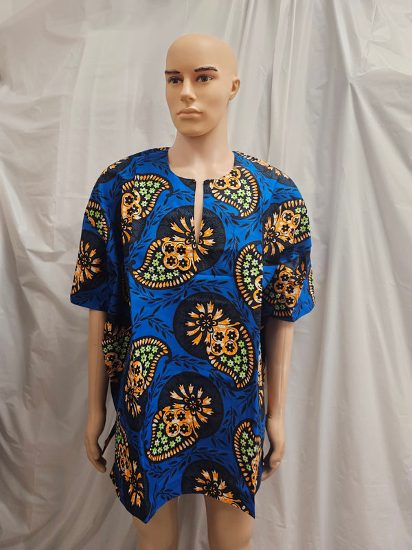 Traditional African Unisex Ankara Shirt Top 44