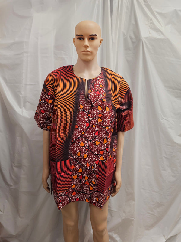 African unisex Nigeria Traditional Unisex Danshiki Top
