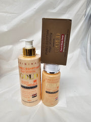 Pure Egyptian Magic gold face and body lotion set