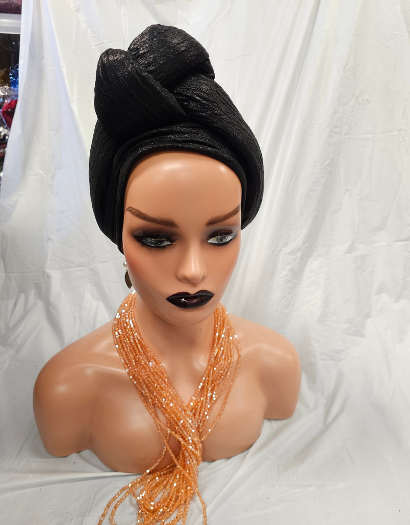 Black Turban Women cap