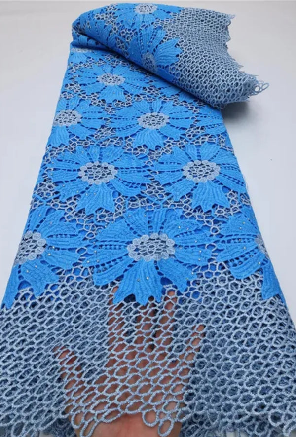 Elegant  Beautiful High Quality cord lace fabric 5yard