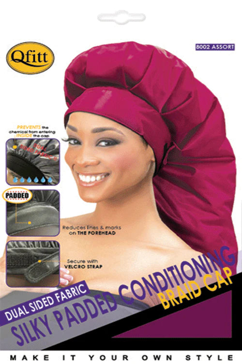DUAL SIDED FABRIC Silky Padded Conditioning Braid Cap