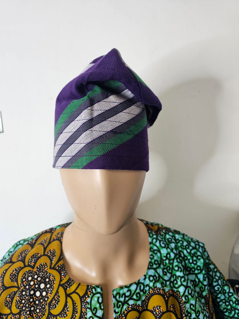 Odogu Aso oke Luxury African Men Cap for Traditional Ceremoneis