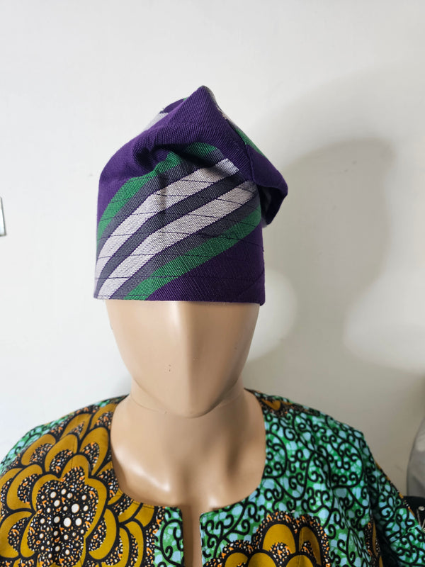Odogu Aso oke Luxury African Men Cap for Traditional Ceremoneis