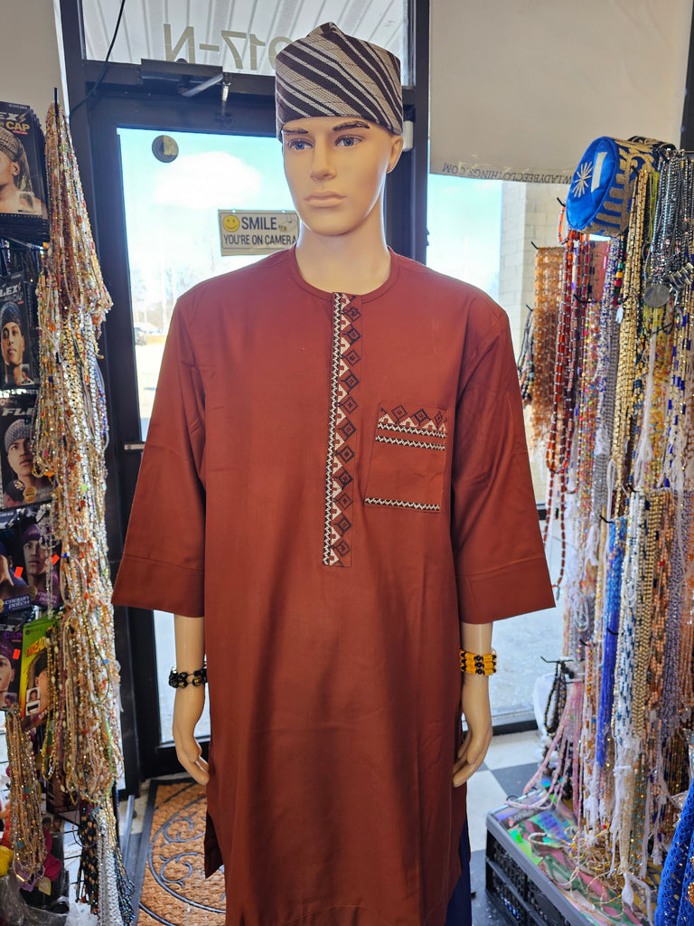 2 piece Wedding Nigeria MEN TRADITIONAL AFRICAN CLOTHING