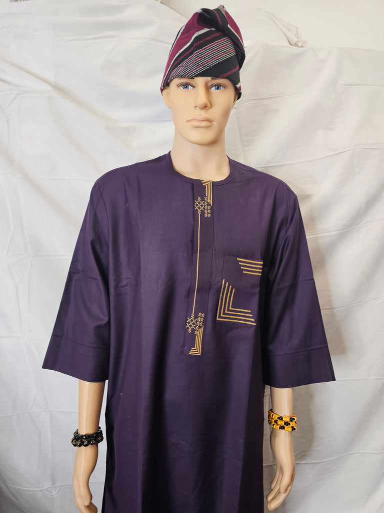 Purple Traditional Quality 2 piece Suit Wedding Party Nigeria MEN TRAD –  Ladybee