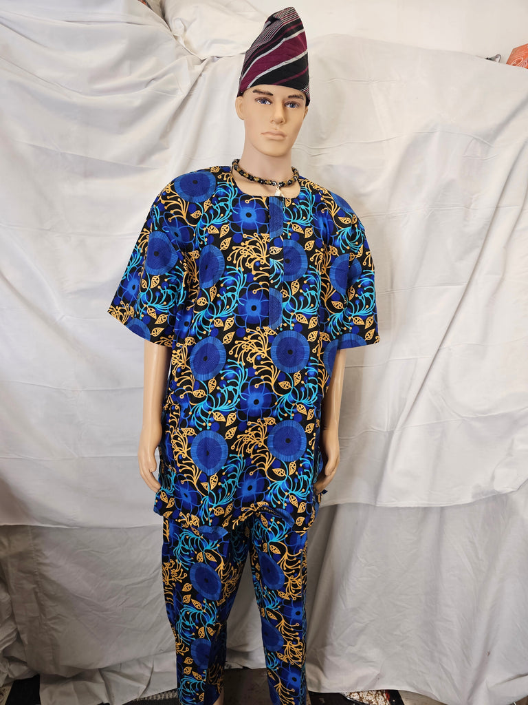 African outfit Traditional Wedding Ankara African Men Suit 2 piece set