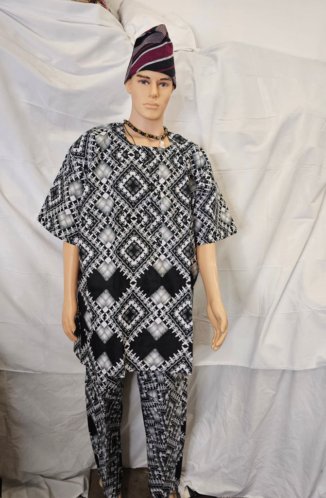 Lovely Traditional Wedding Ankara African Men Suit 2 piece set
