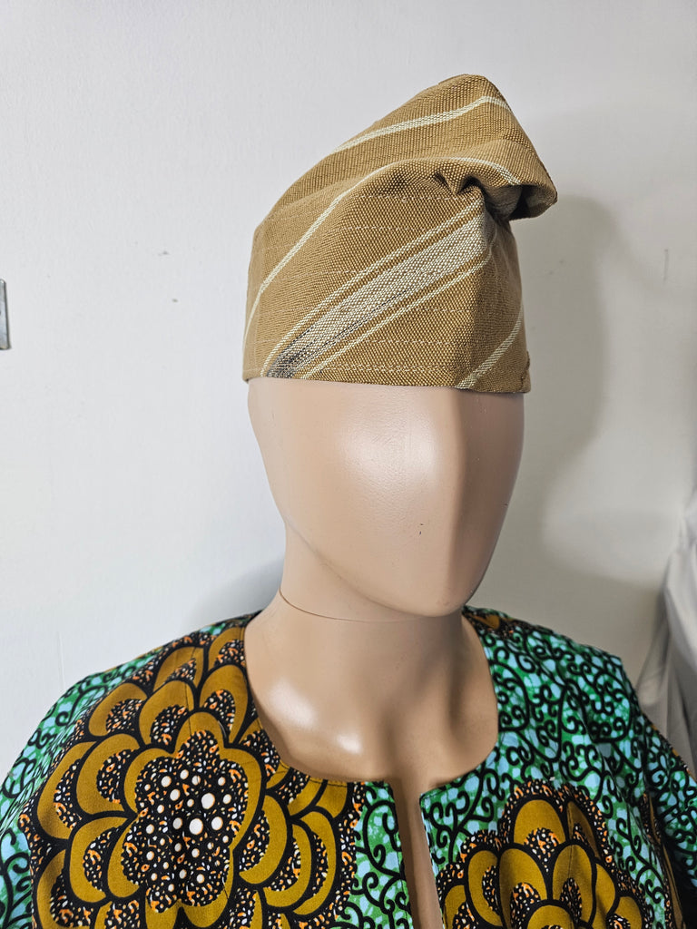 Gold Luxury African Men Cap for Traditional Ceremoneis