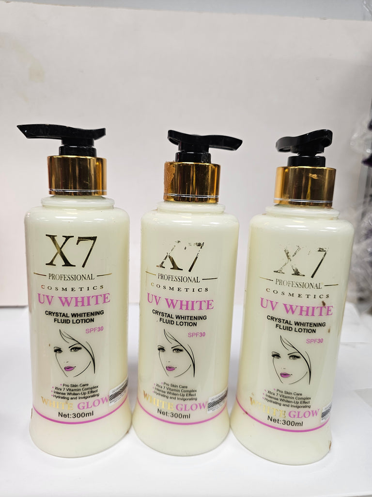X7 Professional UV white Glow lightening body milk 300ml