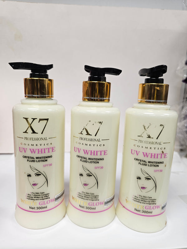 X7 Professional UV white Glow lightening body milk 300ml
