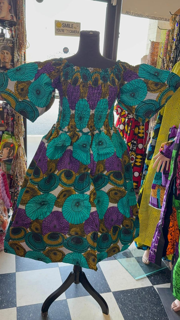 Beautiful Smoky Ankara dress one size fit all