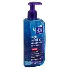 Clean & Clear Night Relaxing Oil-Free Deep Cleaning Face Wash, 8 fl oz