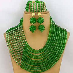 Green Jewelry Set 1 - Ladybee Swiss Lace