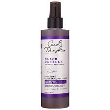 Carol's Daughter Black Vanilla Leave-In Conditioner Spray For Curly, Dry Damaged Natural Hair, Moisturizing Shine with Shea Butter, 8 fl oz