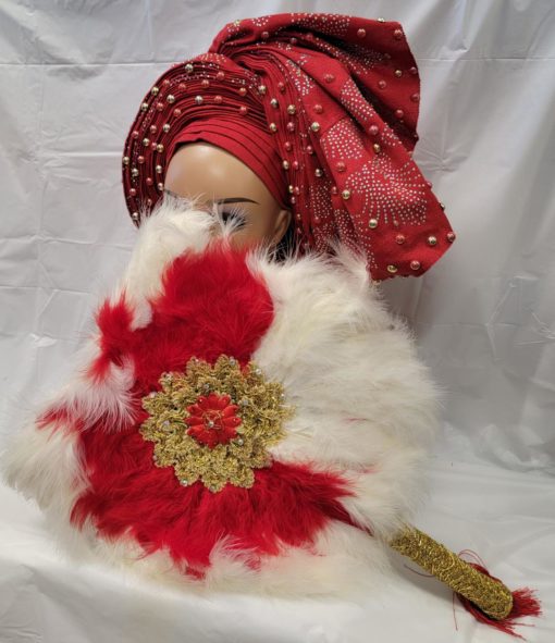 Traditional Wedding Feather Hand Fan