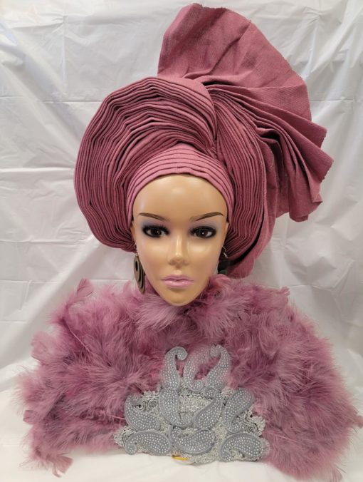 Plain Auto Gele Ready made Headtie