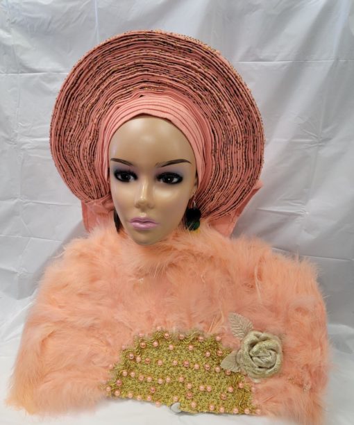 Nigerian Traditional wedding Bridal feather hand fan