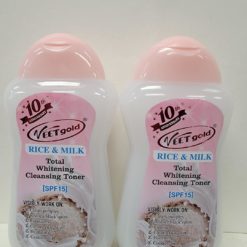 Veetgold rice & milk total whitening & refreshing cleaning toner spf15