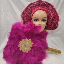 Bridal feather hand fan