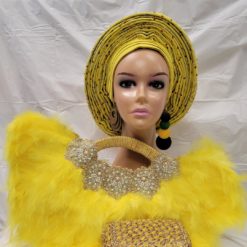 Yellow Auto Gale Ready Made Headtie