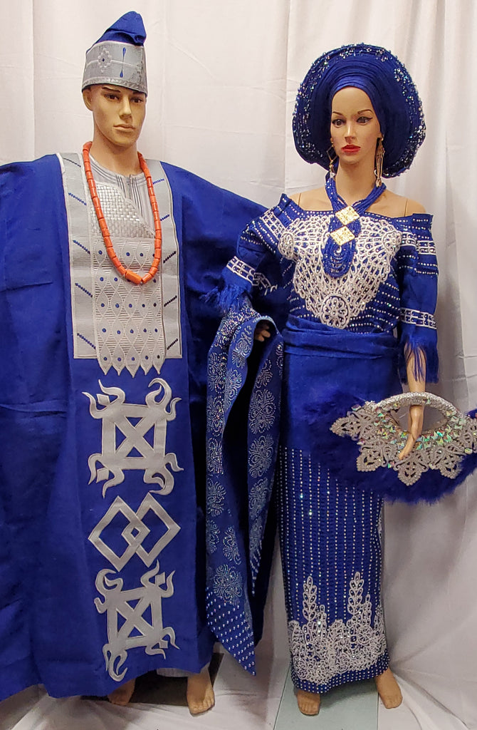 COMPLETE ELEGANT BRIDAL/ CELEBRITY OUTFIT WITH AGBADA SET