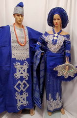 COMPLETE ELEGANT BRIDAL/ CELEBRITY OUTFIT WITH AGBADA SET