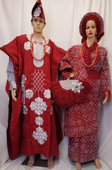 AFRICAN TRADITION OUT FIT  COMPLETE  SET ASO OKE BRIDAL OUTFIT