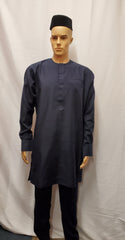 AFRICAN MEN AGBADA EMBROIDERY DANSKI MEN TRADITIONAL OUTFIT + CAP