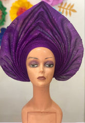 PLAIN READYMADE HEADTIE AUTO GELE POINTED  HEADTIE