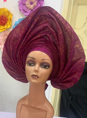 PLAIN READYMADE HEADTIE AUTO GELE POINTED  HEADTIE