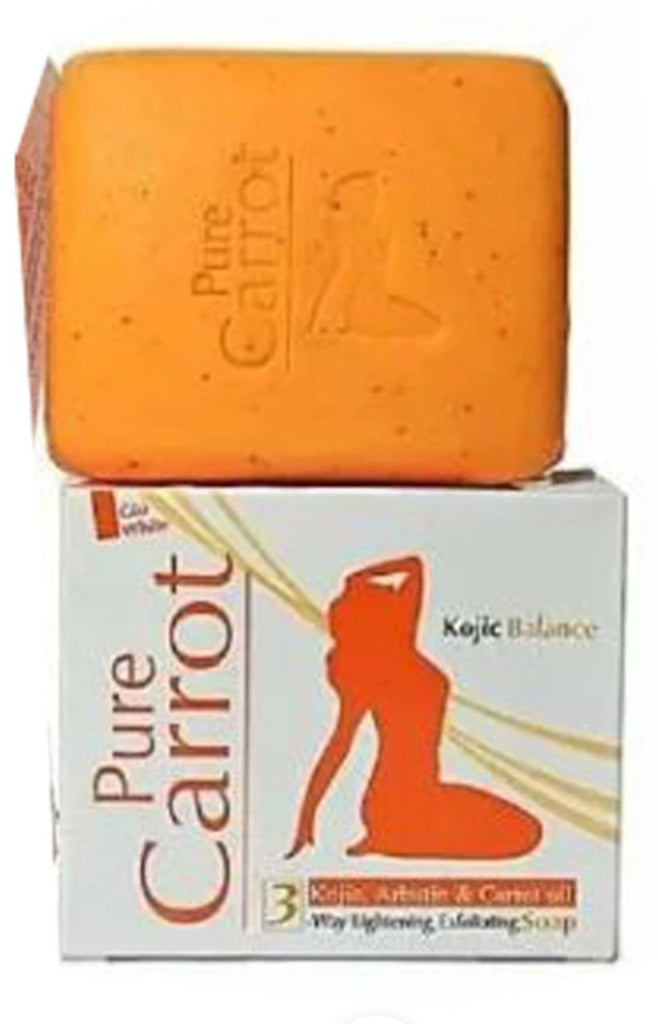 PURE CARROT KOJIC ARBUTIN AND CARROT OIL LIGHTENING SOAP