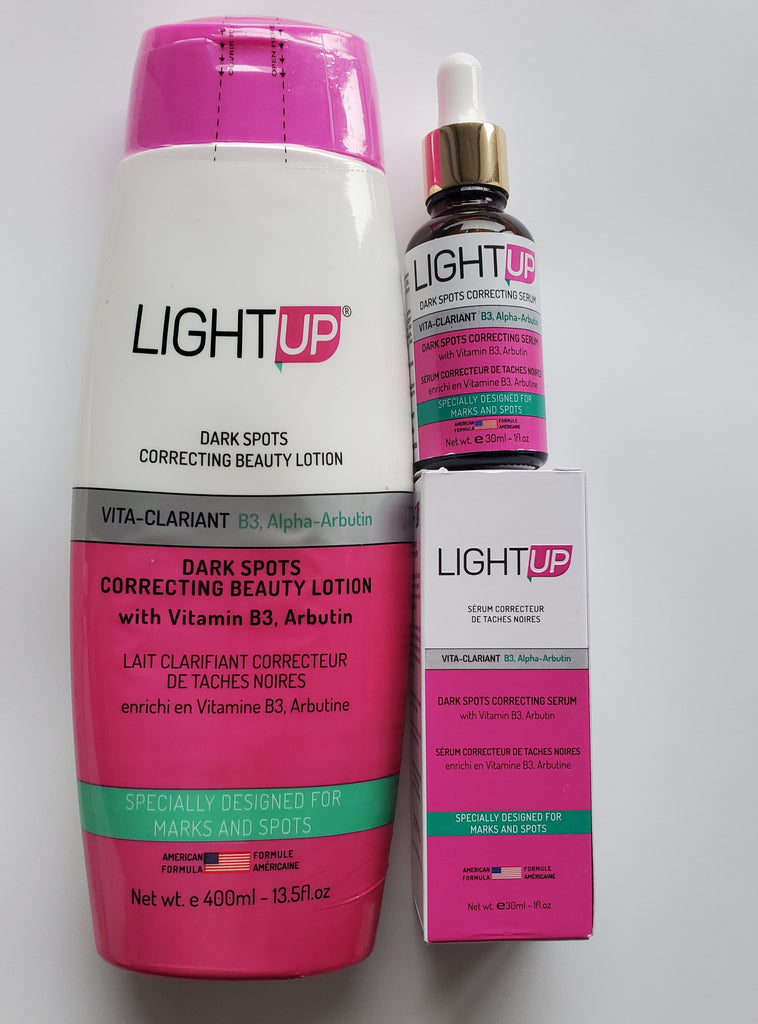 LIGHT UP DARK SPOTS CORRECTING BEAUTY LOTION +SERUM