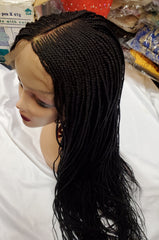 LOVELY BRAIDED CENTER PART WITH EDGES WIG