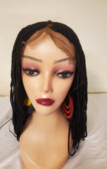 LOVELY BRAIDED CENTER PART WITH EDGES WIG