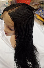 LOVELY BRAIDED CENTER PART WITH EDGES WIG
