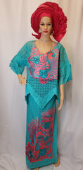 HIGH QUALITY FULLY STONES WITH EMBROIDERY BLOUSE WITH WRAPPER READY-MADE TO WEAR