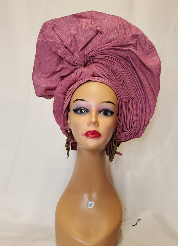 ASO OKE READY-MADE HEADTIE ONION WITH SIDE DESIGN