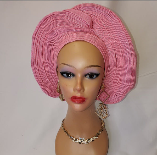 LOVELY BABY PINK AUTO GELE ASO OKE