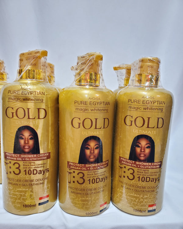 PURE EGYPTIAN MAGIC GOLD PROTECT SHOWER CREAM ARGAN OIL + GLUTATHIONE